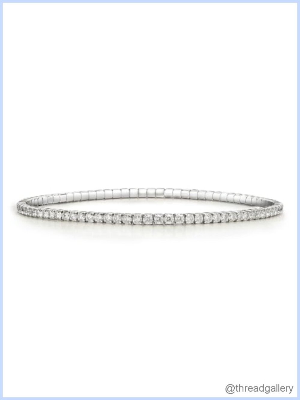 2mm Moissanite Tennis Bracelet 925 Sterling Silver 18K White Gold Plated